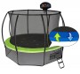 Батут Hasttings Air Game Basketball 12FT (3,66 м) с баскетбольным кольцом + внутренней сеткой и двухсторонним защитным матом (зеленый/синий)