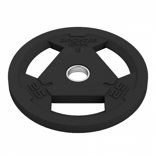 Диск олимпийский BRONZE GYM обрезиненный 25 кг с тремя хватами Диск олимпийский BRONZE GYM обрезиненный 25 кг с тремя хватами