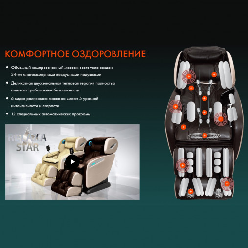 Массажное кресло UNO GRANDE UN624 Beige Массажное кресло UNO GRANDE UN624 Beige