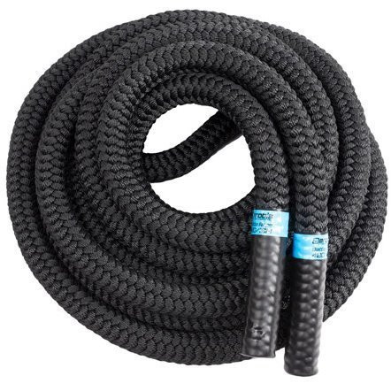 Тренировочный канат AEROBIS Battle Rope V2, длина 15 м, диаметр 30 мм, вес 8 кг, черный Тренировочный канат AEROBIS Battle Rope V2, длина 15 м, диаметр 30 мм, вес 8 кг, черный