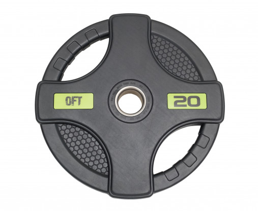 Диск олимпийский обрезиненный черный с двумя хватами 20 кг Original Fit.Tools ф50 мм Диск олимпийский обрезиненный черный с двумя хватами 20 кг Original Fit.Tools ф50 мм