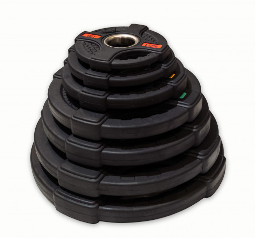 Диск олимпийский обрезиненный черный с двумя хватами 5 кг Original Fit.Tools ф50 мм