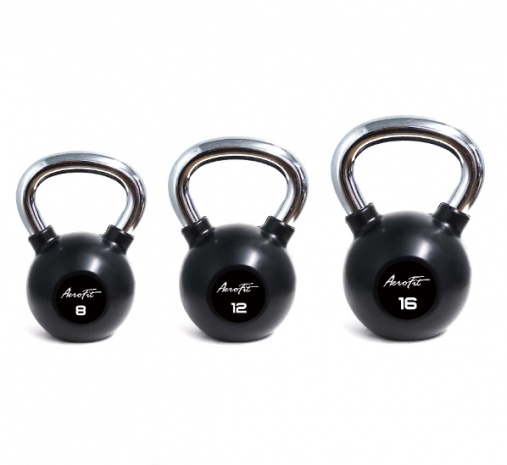 Гиря обрезиненная с хромированной рукояткой, AeroFit, 20 кг. Гиря обрезиненная с хромированной рукояткой, AeroFit, 20 кг.