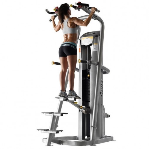 Турник пресс брусья Hoist ROC-IT RS-1700 Platinum (гравитрон) подтягивание, отжимание с помощью (цвет рамы: серебристый)