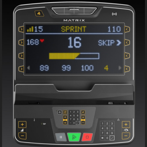 Горизонтальный велотренажер Matrix Endurance. Консоль Premium LED