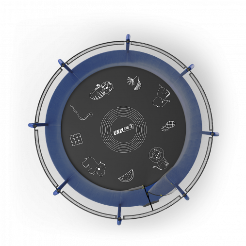 Батут UNIX line SUPREME GAME 10 ft (3,05 м) синий, с внутренней защитной сетью и лестницей Батут UNIX line SUPREME GAME 10 ft (3,05 м) синий, с внутренней защитной сетью и лестницей
