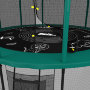 Батут каркасный UNIX line 12 ft (3.66 м) SUPREME GAME (green) с внутренней защитной сетью, зеленый