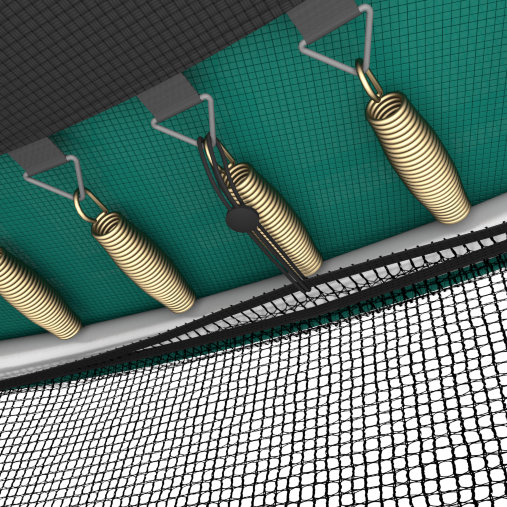 Батут с внутренней сеткой и лестницей UNIX line 16 ft (4.88 м) SUPREME GAME (зеленый) + нижняя сеть Батут с внутренней сеткой и лестницей UNIX line 16 ft (4.88 м) SUPREME GAME (зеленый) + нижняя сеть