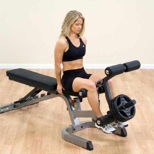 Опция разгибание ног (керл) Body-Solid GLDA3 на примере скамьи GFID71
