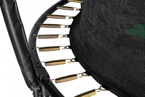 Батут Hasttings Air Game Basketball 8FT (2,44 м) с баскетбольным кольцом + внутренней сеткой и двухсторонним защитным матом (зеленый/синий)